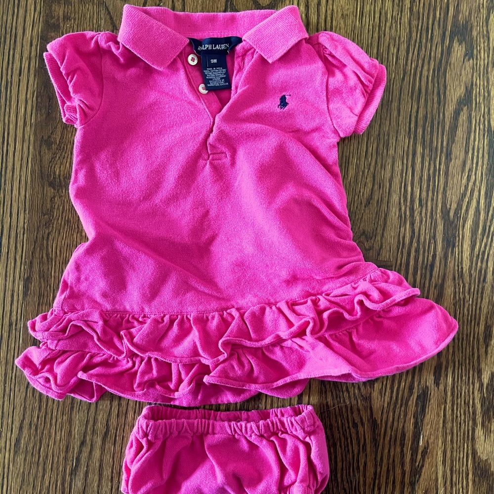 Polo Ralph Lauren Pink Dress with Bloomers